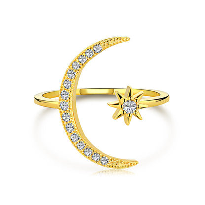 [CiCi]Eternity Moon & Star Ring