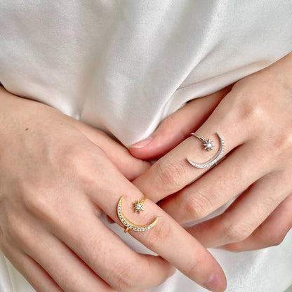 [CiCi]Eternity Moon & Star Ring