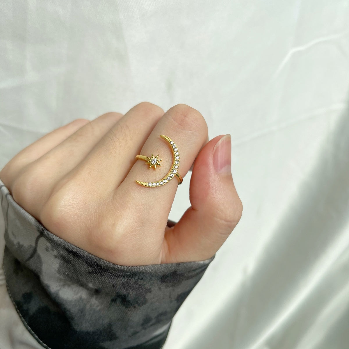 [CiCi]Eternity Moon & Star Ring
