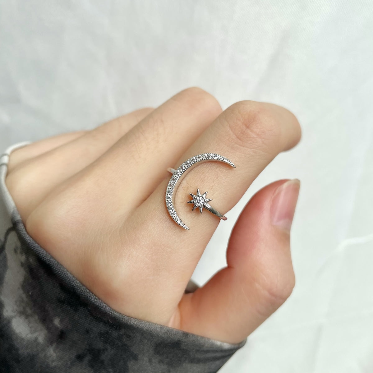 [CiCi]Eternity Moon & Star Ring