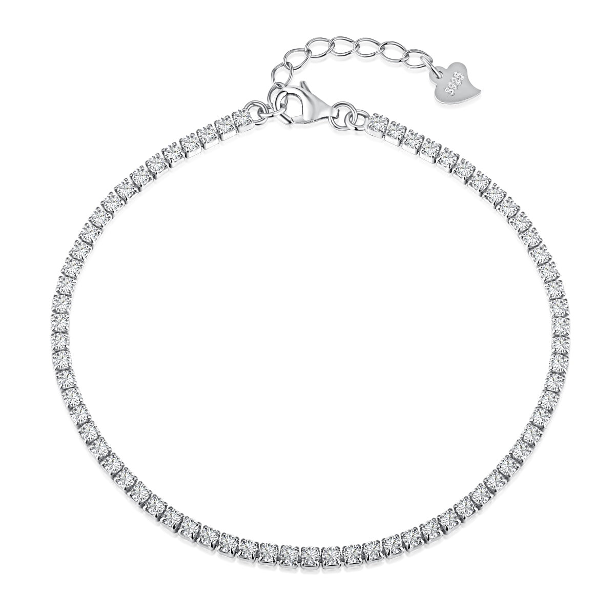 [CiCi]Radiant Shinning Princess Cut Tennis Bracelet