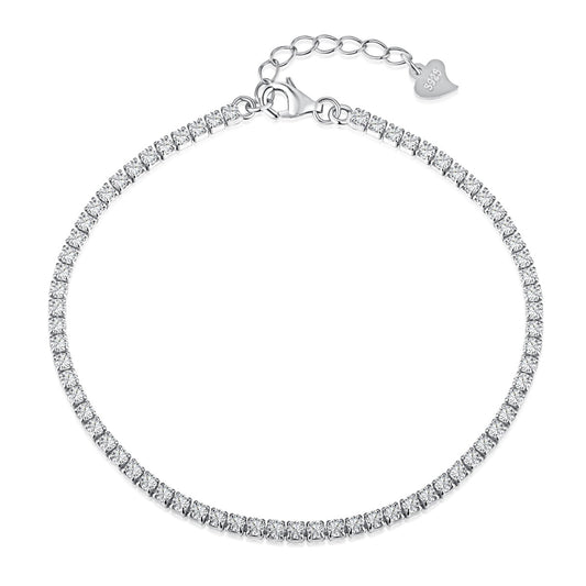[CiCi]Radiant Shinning Princess Cut Tennis Bracelet