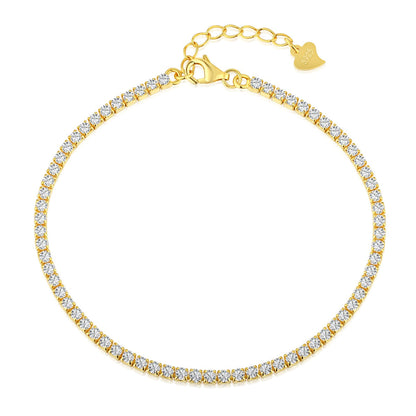 [CiCi]Radiant Shinning Princess Cut Tennis Bracelet