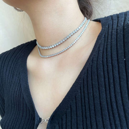 [CiCi]Elegant Tennis Chain Necklace