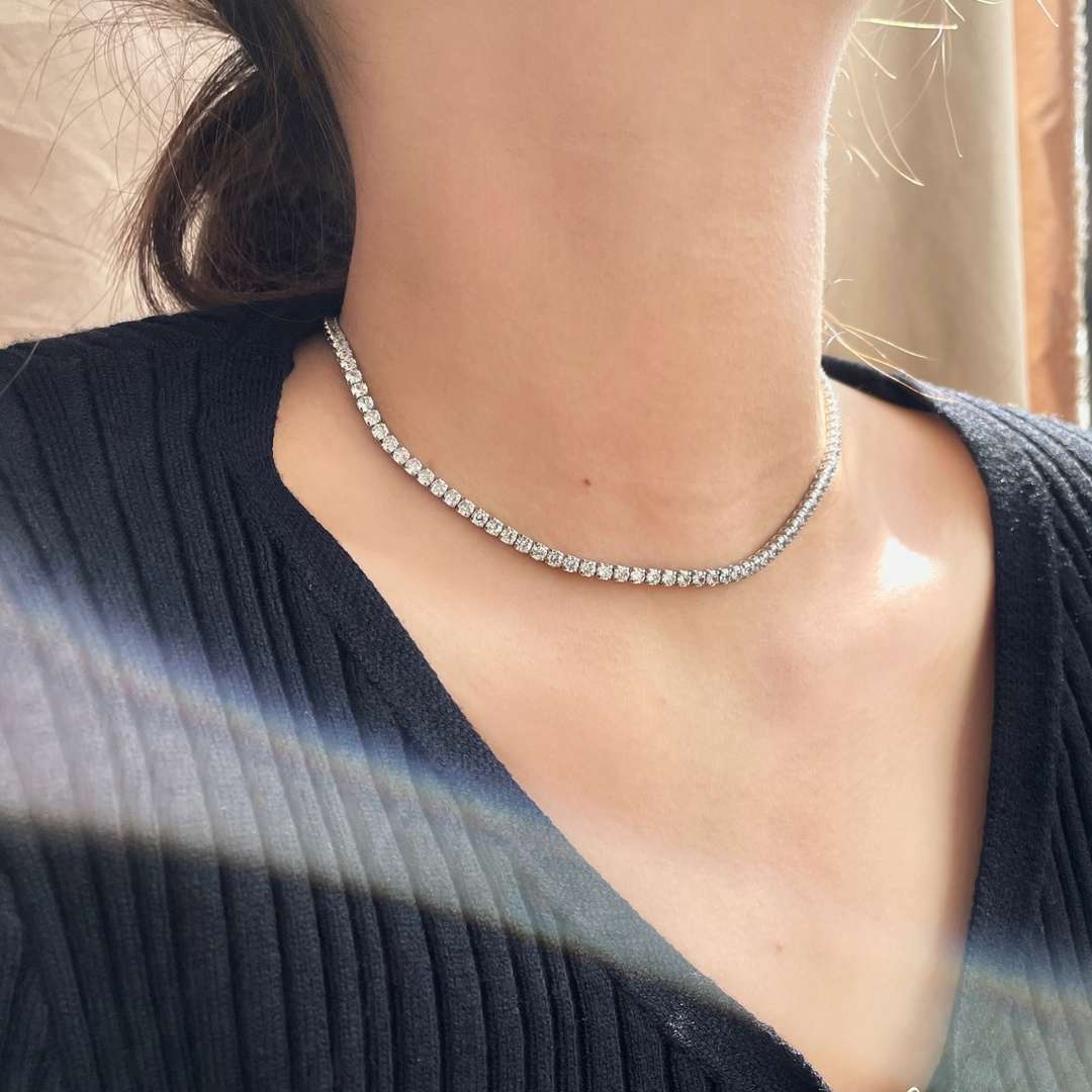 [CiCi]Elegant Tennis Chain Necklace