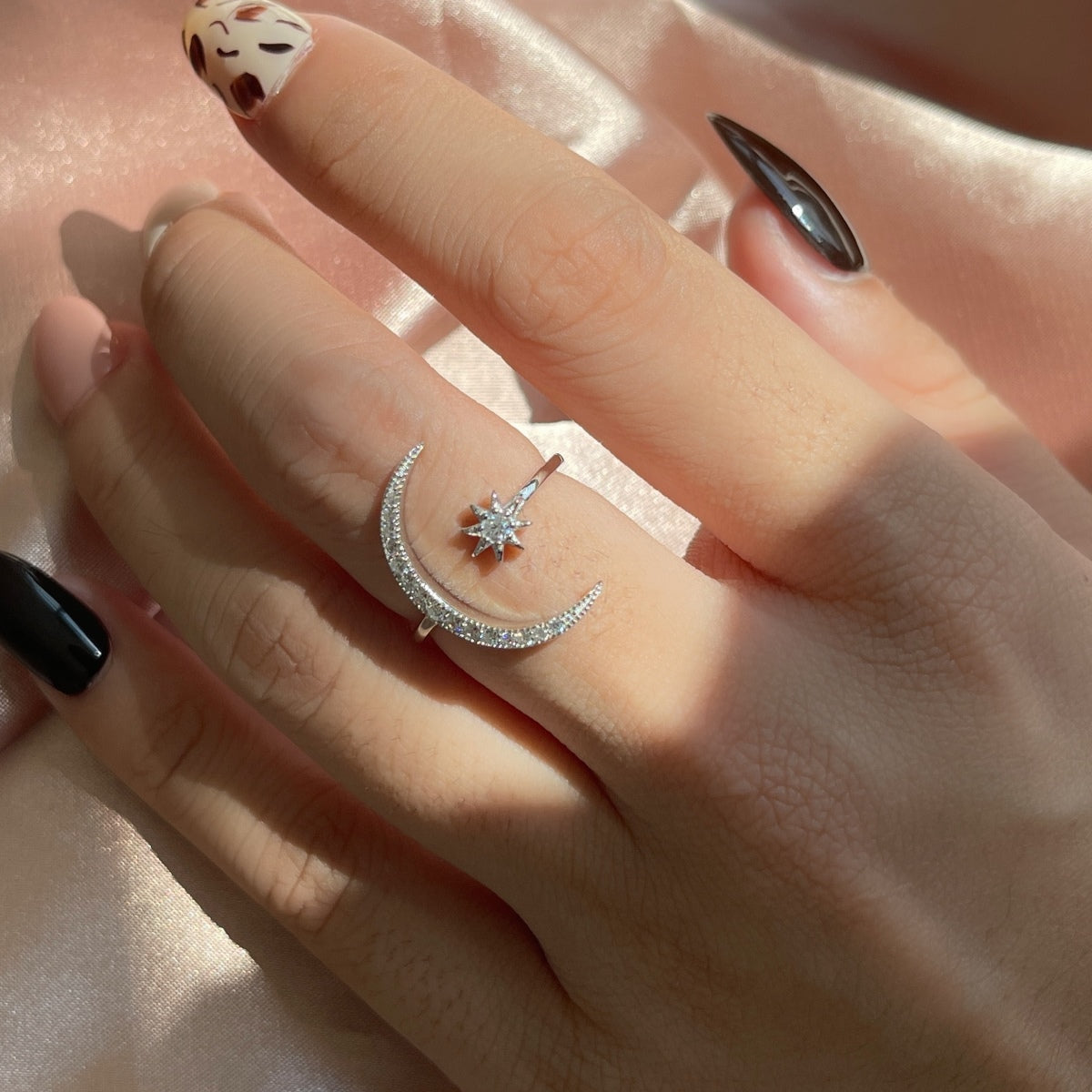 [CiCi]Eternity Moon & Star Ring