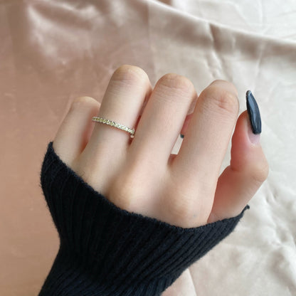 [CiCi]Delicate Sparkling Round Cut Daily Ring