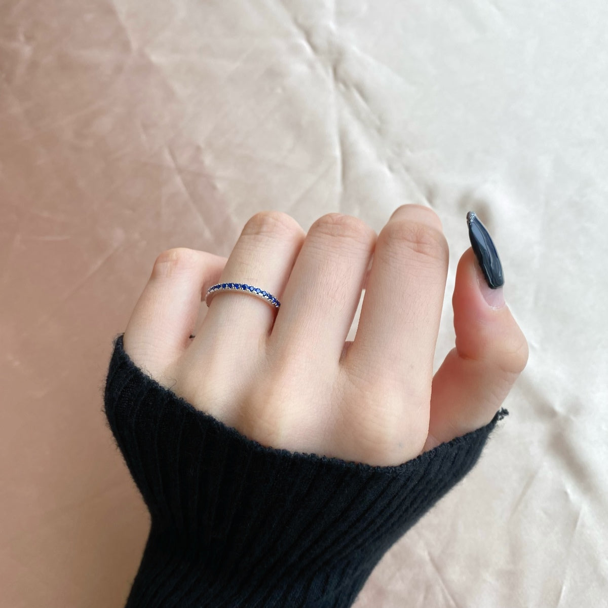 [CiCi]Delicate Sparkling Round Cut Daily Ring