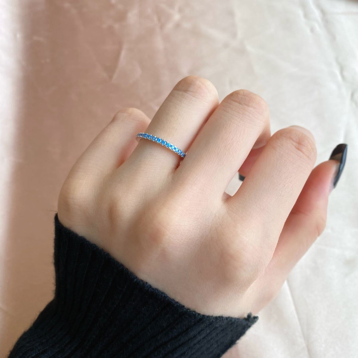 [CiCi]Delicate Sparkling Round Cut Daily Ring