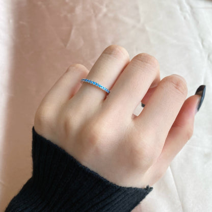 [CiCi]Delicate Sparkling Round Cut Daily Ring