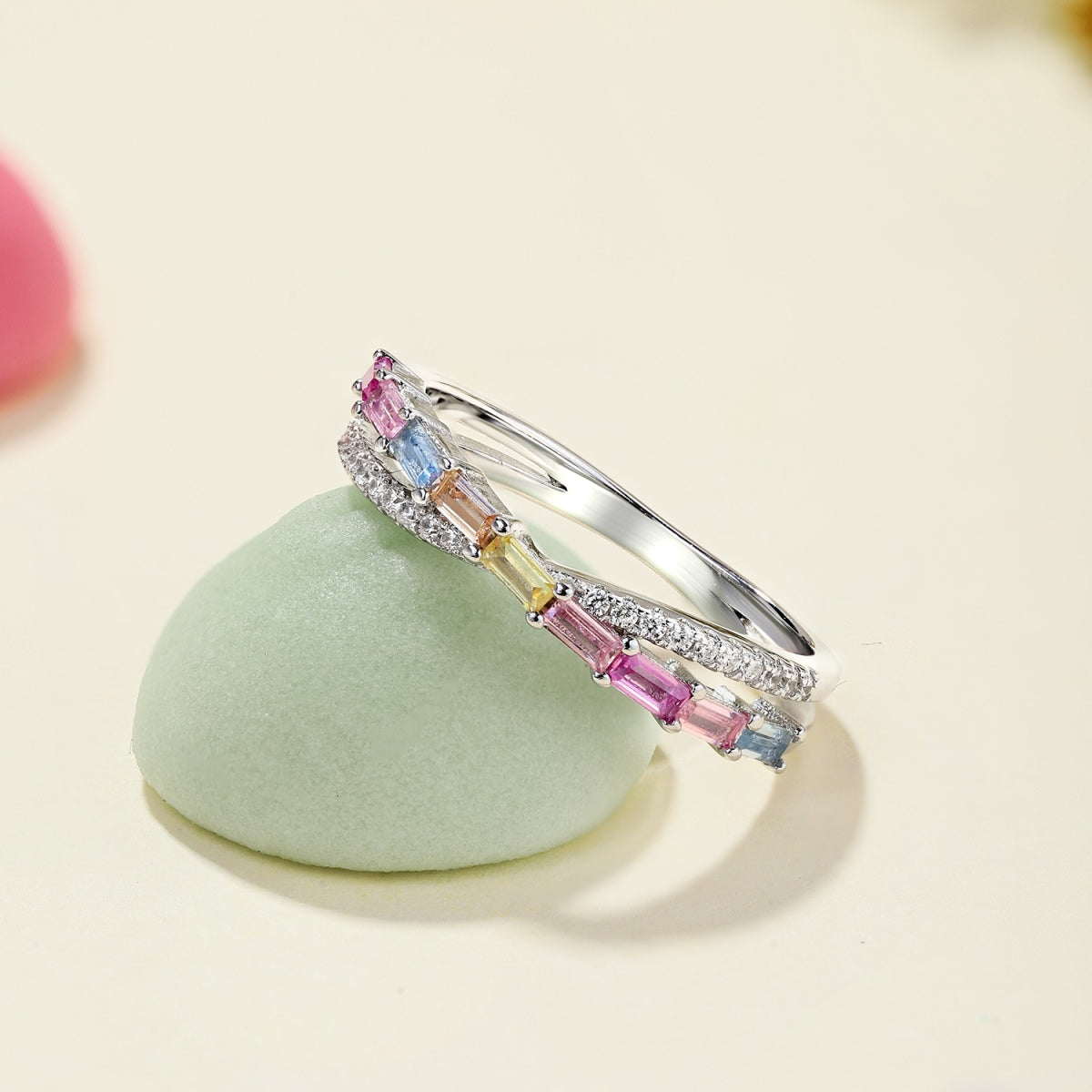 [CiCi]Energetic Elegant Radiant Cut Party Ring