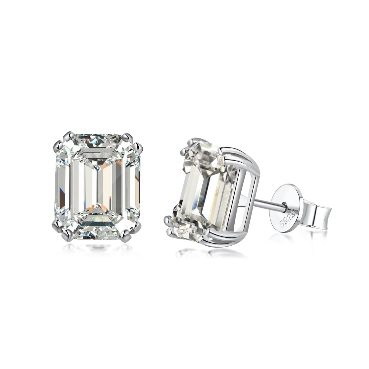 [CiCi]Dazzling Square Shape Earrings