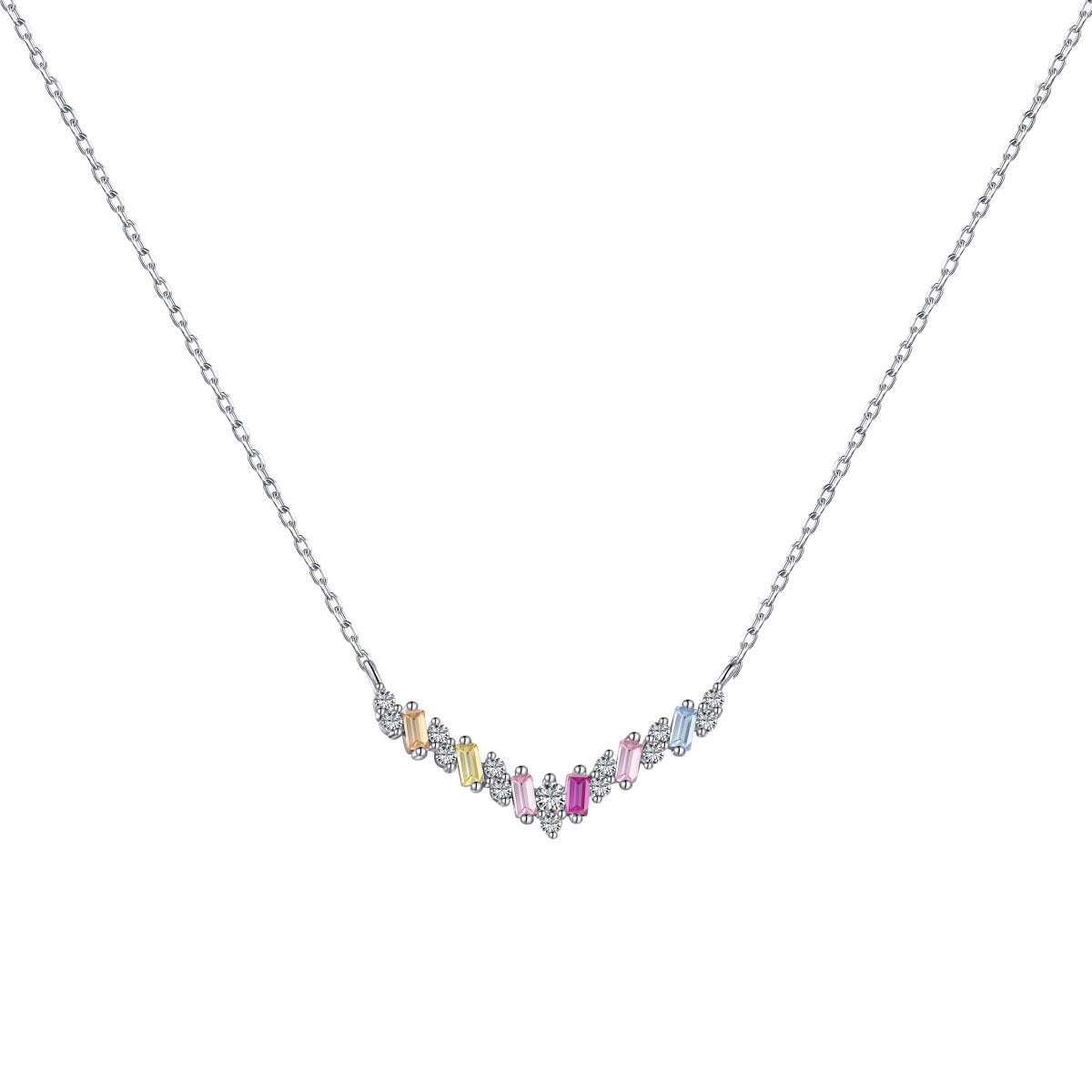 [CiCi]Dazzling Rainbow Necklace