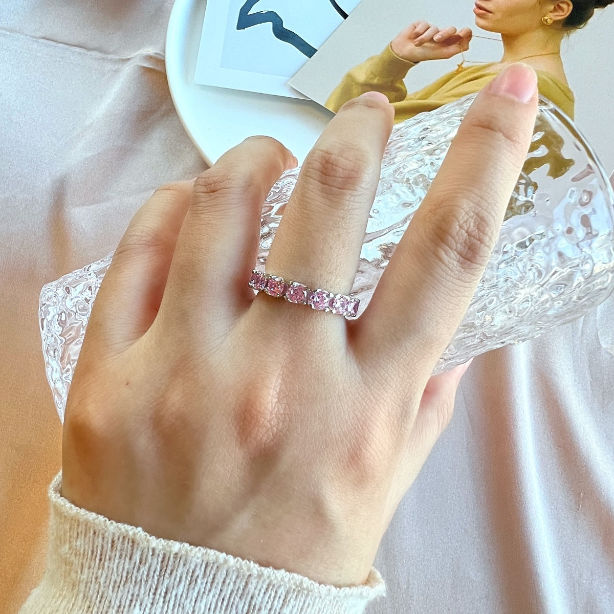 [CiCi]Eternity Round Cut Tennis Ring