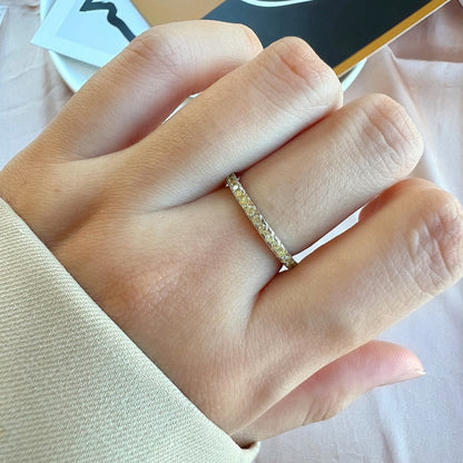 [CiCi]Delicate Sparkling Round Cut Daily Ring