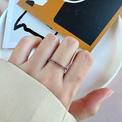 [CiCi]Delicate Sparkling Round Cut Daily Ring