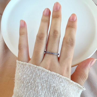 [CiCi]Delicate Sparkling Round Cut Daily Ring