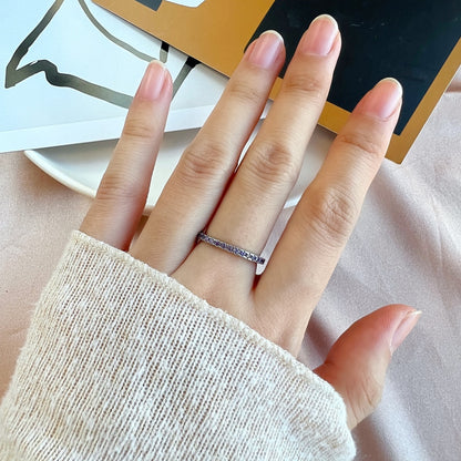 [CiCi]Delicate Sparkling Round Cut Daily Ring