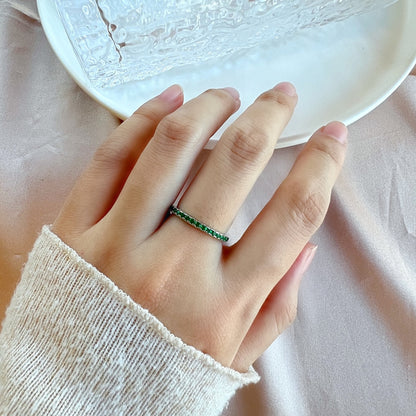 [CiCi]Delicate Sparkling Round Cut Daily Ring