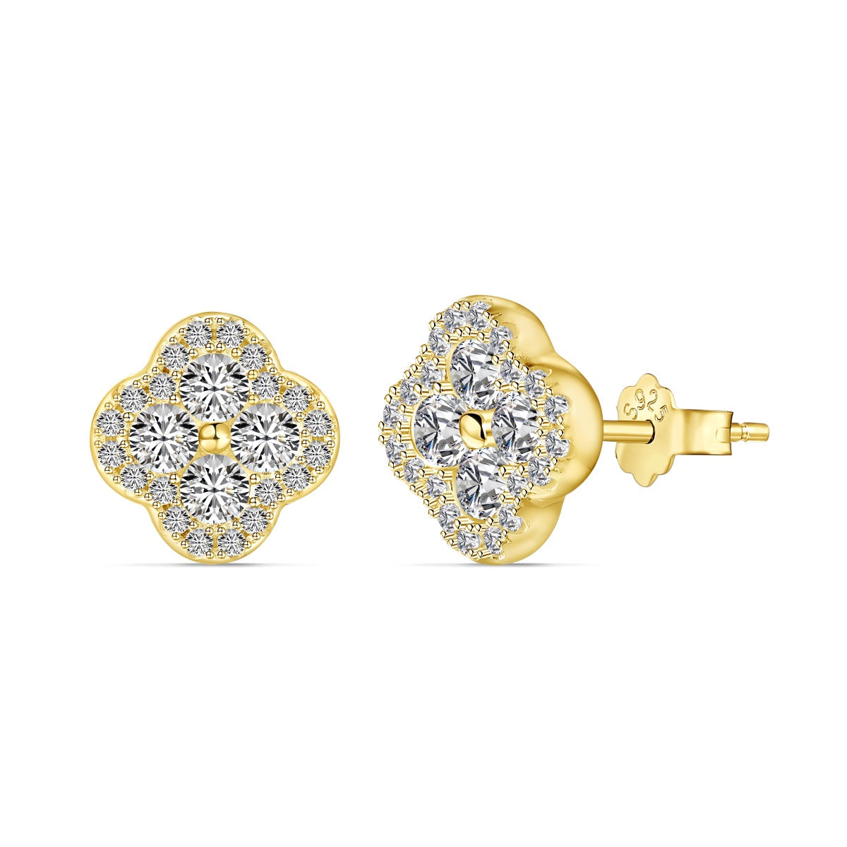 [CiCi]Four-Leaf Clover Flower Shaped Earrings