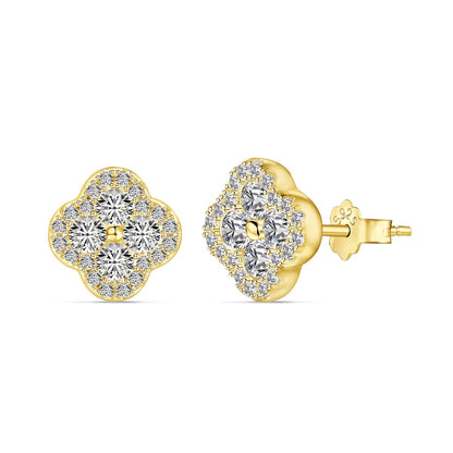 [CiCi]Four-Leaf Clover Flower Shaped Earrings