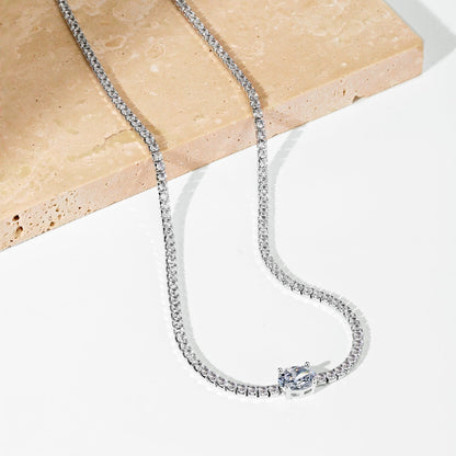 [CiCi]1.0 Carat Shining Oval Cut Necklace
