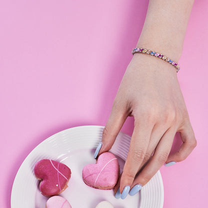 [CiCi]Ornate Sparkling Multi Cut Party Bracelet