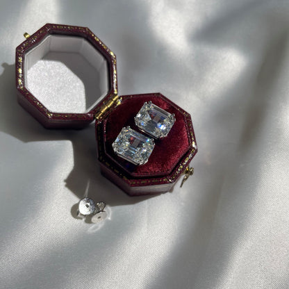 [CiCi]Dazzling Square Shape Earrings