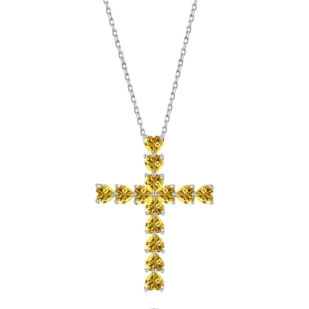 [CiCi]Radiant Cross Shape Necklace