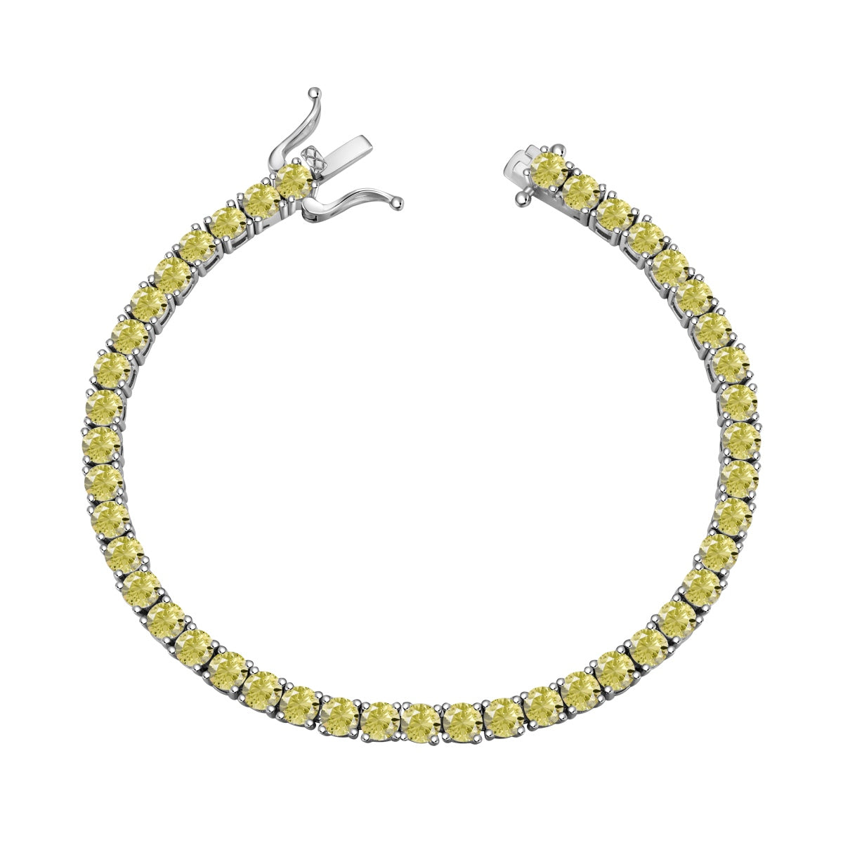 [CiCi]Ornate Dazzling Round Cut Tennis Bracelet