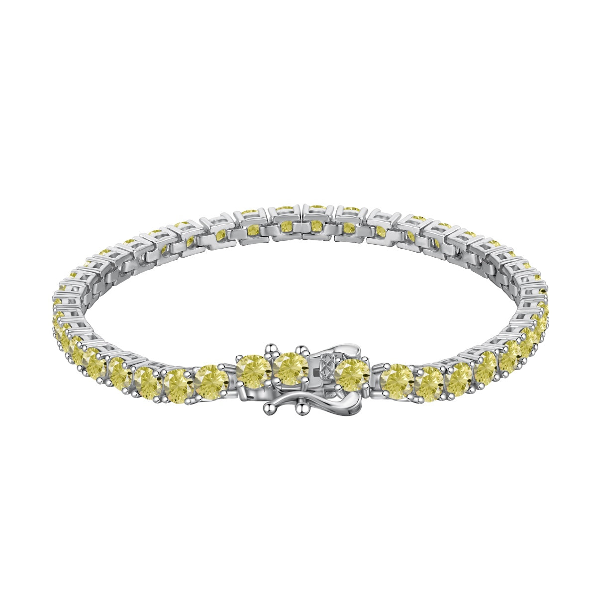 [CiCi]Ornate Dazzling Round Cut Tennis Bracelet
