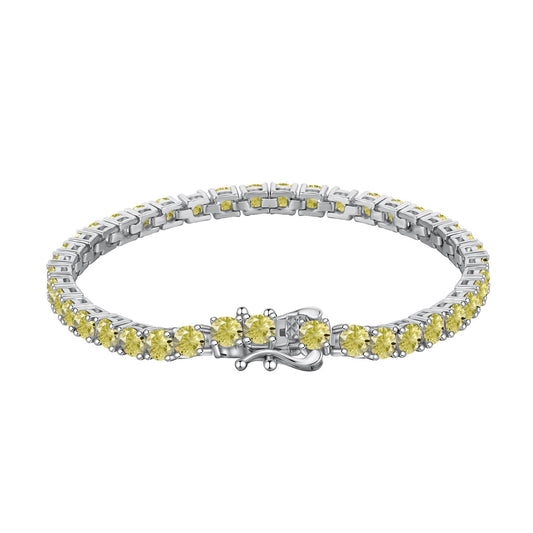 [CiCi]Ornate Dazzling Round Cut Tennis Bracelet