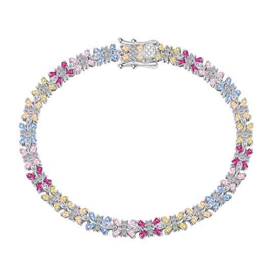 [CiCi]Radiant Colorful Emerald Cut Party Bracelet