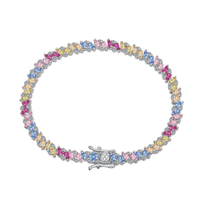 [CiCi]Ornate Sparkling Multi Cut Party Bracelet