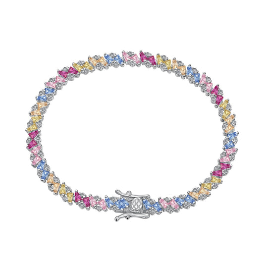 [CiCi]Ornate Sparkling Multi Cut Party Bracelet