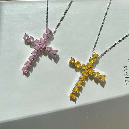 [CiCi]Radiant Cross Shape Necklace