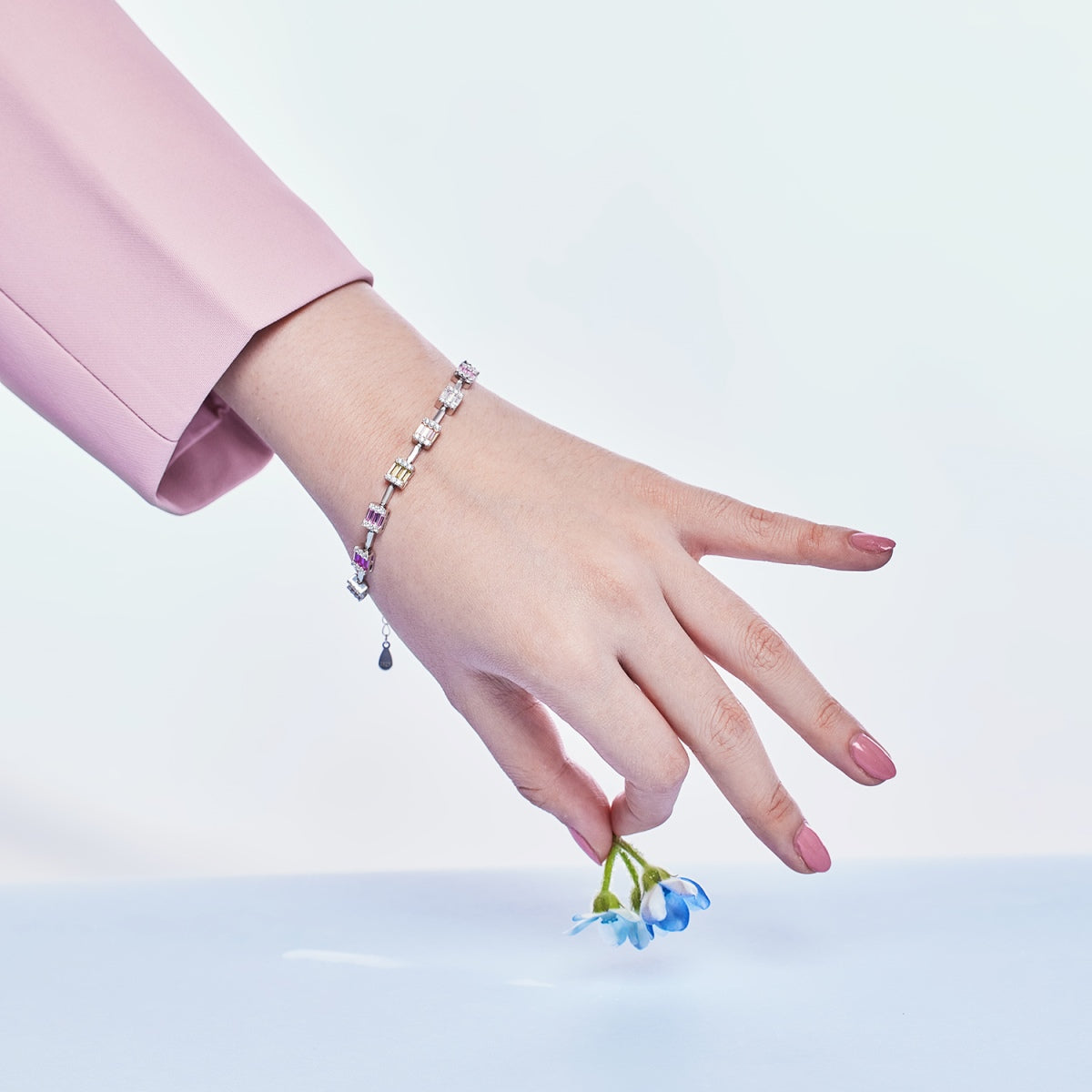 [CiCi]Dainty Charming Emerald Cut Daily Bracelet