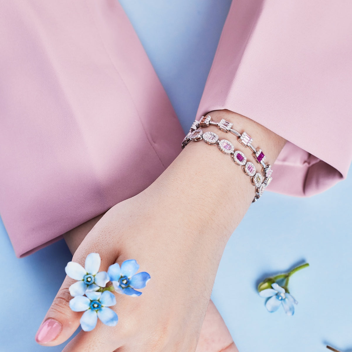 [CiCi]Dainty Charming Emerald Cut Daily Bracelet