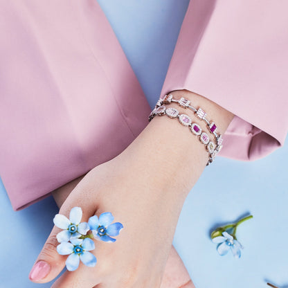 [CiCi]Dainty Charming Emerald Cut Daily Bracelet