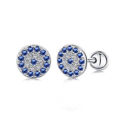 [CiCi]Devil's Eye Ear Bone Nail Earrings