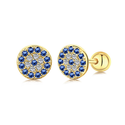 [CiCi]Devil's Eye Ear Bone Nail Earrings