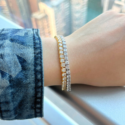 [CiCi]Sparkling Radiant Princess Cut Tennis Bracelet