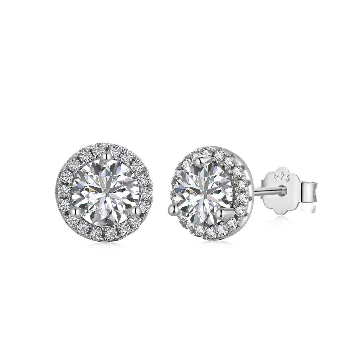 [CiCi]Classic Princess Round Shape Earrings