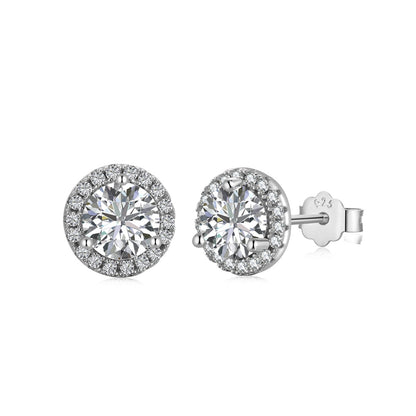 [CiCi]Classic Princess Round Shape Earrings