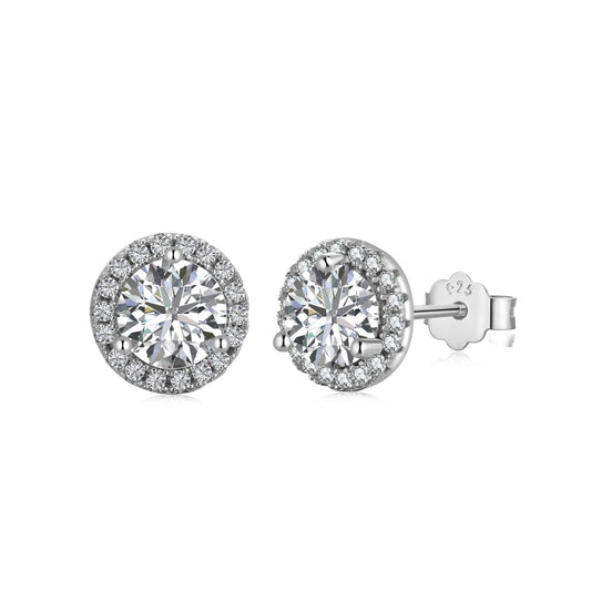 [CiCi]Classic Princess Round Shape Earrings
