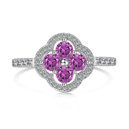 [CiCi]Four Leaf Clover Flower Design Ring