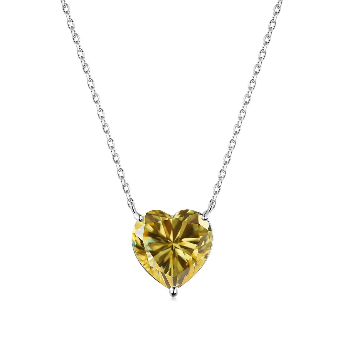 [CiCi]6.0 carat Radiant Heart Shape Necklace