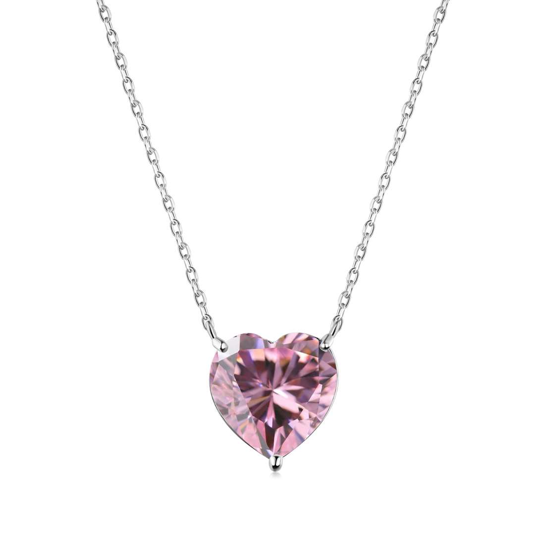 [CiCi]6.0 carat Radiant Heart Shape Necklace