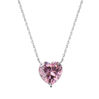 [CiCi]6.0 carat Radiant Heart Shape Necklace