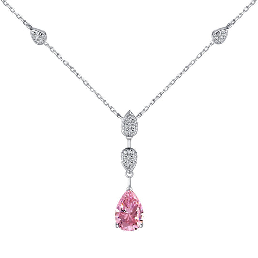 [CiCi]Dazzling Pear Cut Necklace